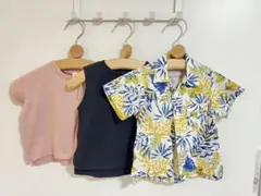 BREEZE 3点セット ピンク・BLACK・ボタニカル（サイズ80）
