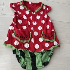 スイカ柄　上下セット80cm