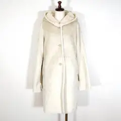 美品✨ユナイテッドアローズ ロングコート【38】アイボリー もふもふコート♡