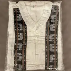 [新品　未使用]ミャンマー半袖メンズシャツ　ブラウス