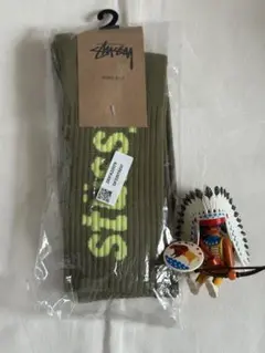 Stussy Helvetica Crew Sock Green