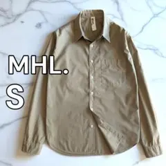 MHL. マーガレットハウエル コットン 長袖シャツ S オリーブ カーキ