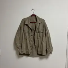 極美品◆noble ベージュ ミリタリージャケット コットン