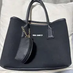 MONO COMME CA ブラックトートバッグ