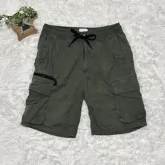 H&M カーゴショーツ メンズ 膝丈 ハーフパンツ 多収納ポケット アウトドア