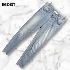 2261 EGOIST エゴイスト スキニーデニム S ダメージ加工 カットオフ