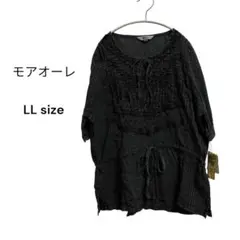【新品・未使用】モアオーレ　カットソー　LLサイズ　INDIA COTTON　黒