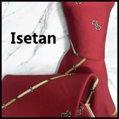 Isetan 伊勢丹 ネクタイ 赤系 総柄