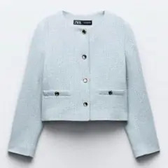 ZARA ノーカラージャケット