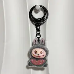 【新品未使用】labubu ラブブ 3代目 もふもふ キーリング付きキーホルダー