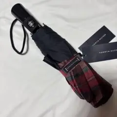 TOMMY HILFIGER 折りたたみ傘 チェック柄