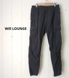 ウィルラウンジ Will LOUNGE カーゴパンツ ブラック メンズ