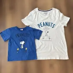 PEANUTS スヌーピー Tシャツ 120センチ&レディースLL 2点セット