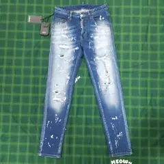 DSQUARED2 ディースクエアード ダメージ&ペイント デニムパンツ 44