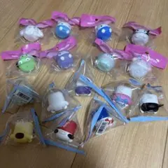 サンリオキャラクターズ ソフビインテリアマスコット　16個セット