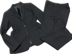 UNIQLO パンツスーツ セットアップ 黒 無地 M
