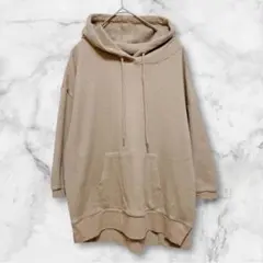 アクアヒストリー ＊ ワッフルパーカー 7分袖 ポリエステル フード 春 秋 茶