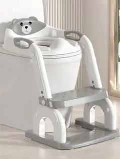 クマの顔デザイン トイレ用踏み台