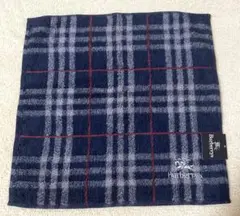 【新品 未使用】BURBERRY バーバリタオルハンカチ ノバチェックネイビー