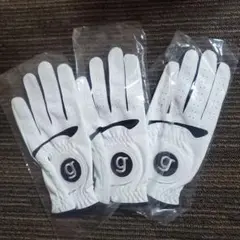 gゴルフ　ホワイトゴルフグローブ3個セット