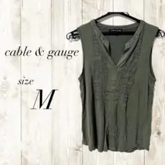 cable&gauge ノースリーブ カーキ トップス カットソー