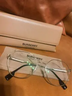 【美品】BURBERRY /オクタゴナルメガネゴールド/ブラック