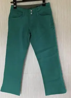 ルイーズ LUIEZ グリーン スリムフィット パンツ ゴルフ　S　美品