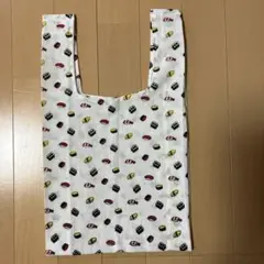 ハンドメイド　手ぬぐいリメイクエコバッグ　寿司柄
