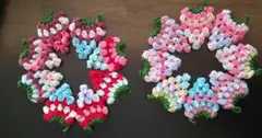 しっかりいちご16枚❣️アクリルたわし