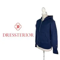 10T218☆ DRESSTERIOR ネイビー 裏起毛 パーカー トップス M