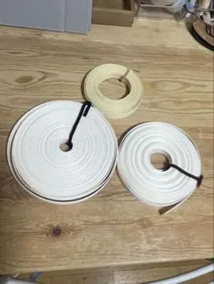 クラフトバンド　白　クリーム色　端数