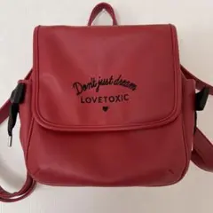 【美品】ラブトキシック　リュック バッグ　レッド