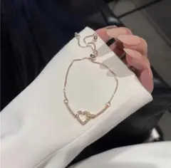 NO.083 オープンハート ブレスレット かわいい フェミニン 上品