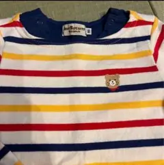 Hot Biscuit ストライプ長袖Tシャツ 90