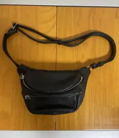 Aeta アエタ ディアレザー ウエストポーチ ブラック S
