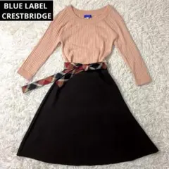 ☆美品☆ BLUE LABEL CRESTBRIDGE ニットワンピース 38号