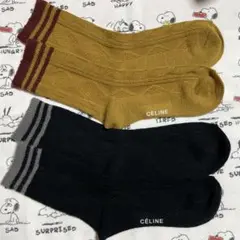 CÉLINE ストライプソックス 2色セット