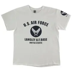 U.S. AIR FORCE USAF ラングレー基地Tシャツ ホワイト L