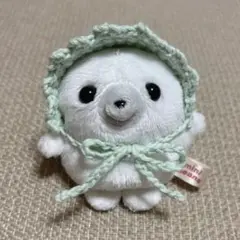 ぬいぐるみ用 ミントグリーンのボンネット 帽子