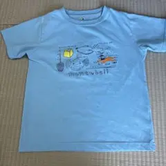 mont-bell 水色 Tシャツ イラスト付き
