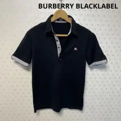 ❇️美品❇️バーバリーブラックレーベル❇️メンズ❇️半袖ポロシャツ❇️ブラック❇️サイズ2