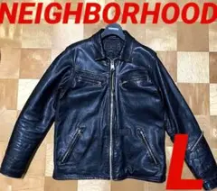✅美品【ネイバーフッド】シングルライダース★Lサイズ★黒★レザージャケット