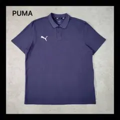 【新品未使用】PUMA（プーマ）ロゴ付きポロシャツ ネイビー XXL