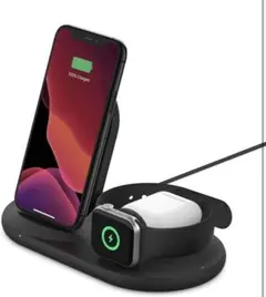【美品】belkin 3in1 充電器スタンド　ベルキン　3台同時