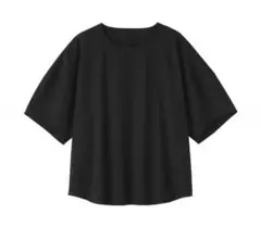新品 無印良品 涼感　半袖ブラウス 黒