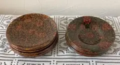 新品未使用　青森弘前　津軽塗茶托　菓子皿　５枚セット