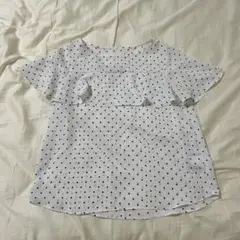 美品　GU カットソー　ドット柄　S