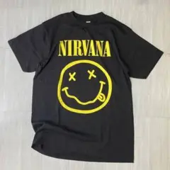 NIRVANA スマイリーフェイス Tシャツ ブラック
