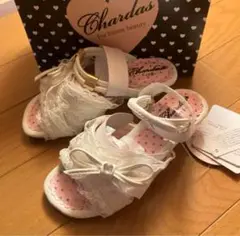 アシックス商事 Charadas 17.0cm フリル付きサンダル 2WAY仕様