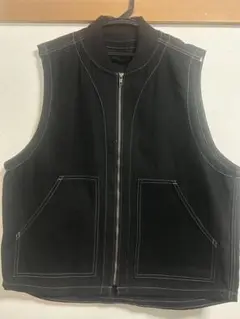 黒 ノースリーブ ベスト ジッパー付き